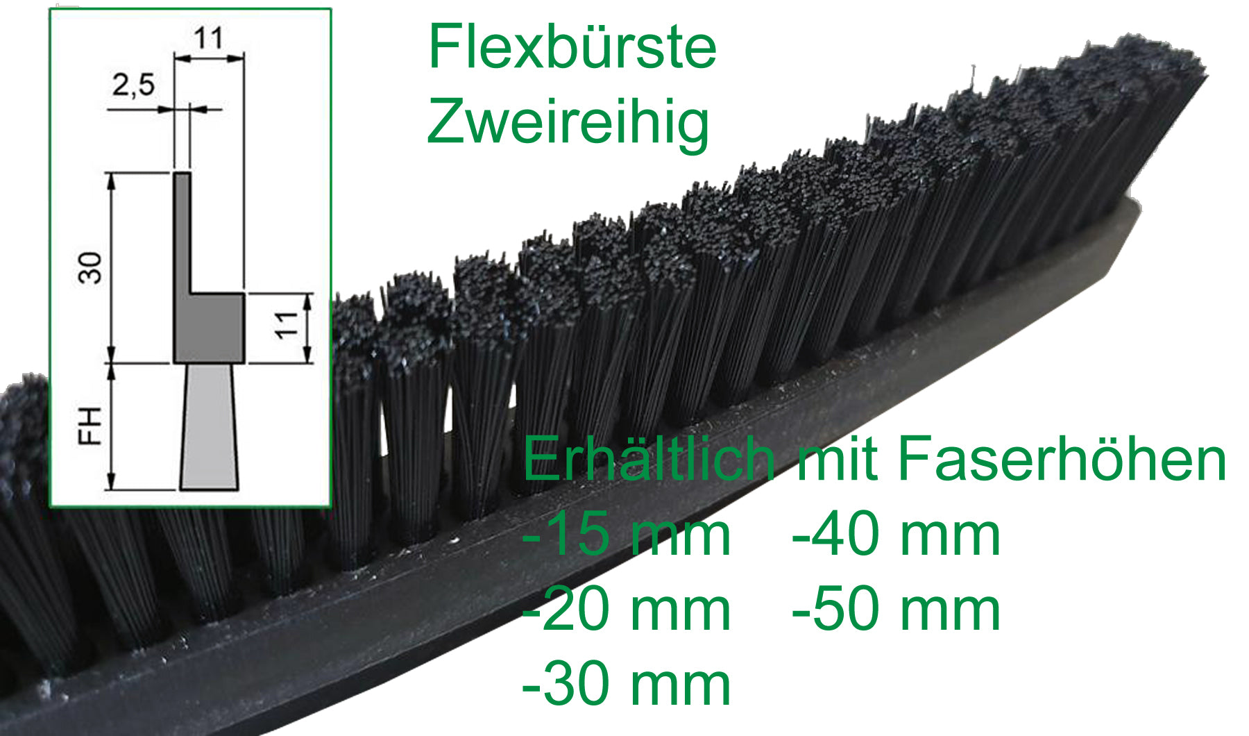 Mink Flex System - Flexible Bürstenleisten konfigurieren - je Meter