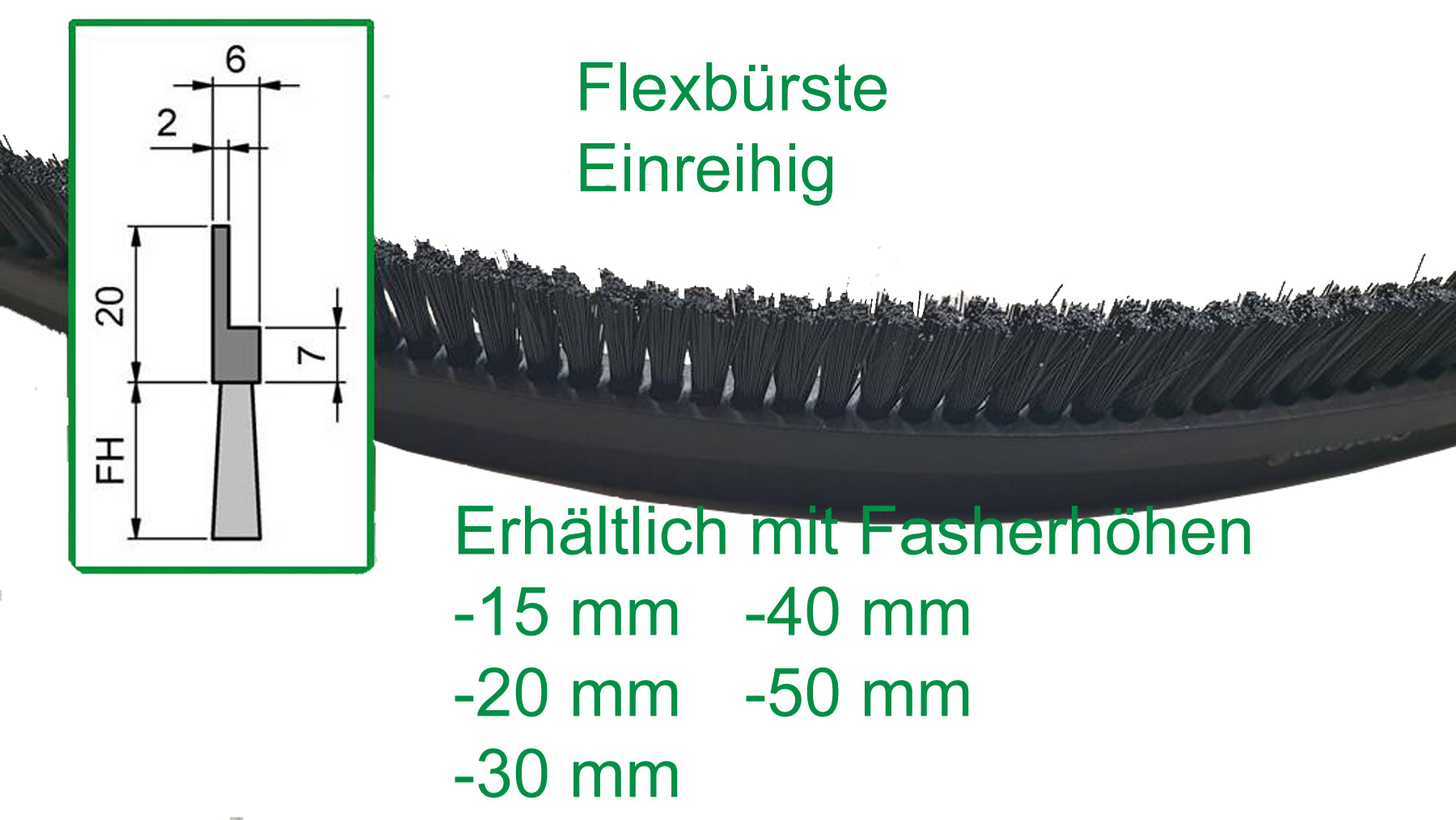 Mink Flex System - Flexible Bürstenleisten konfigurieren - je Meter